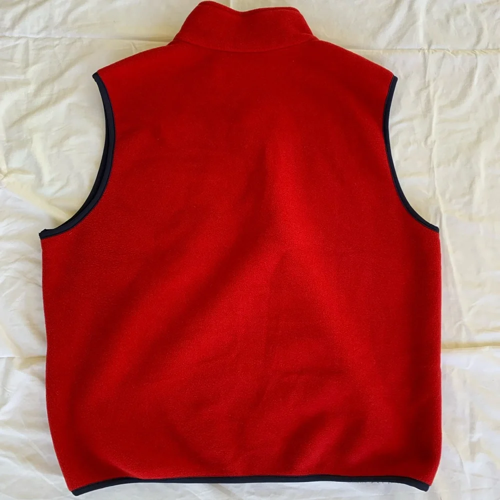 LL Bean Fleece Vest Polartec XL Zip Front Red - Picture 8 of 10